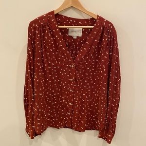 Amour Vert silk blouse xl l 8 10 12